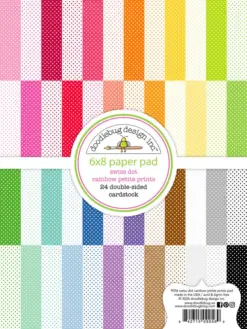 Swiss-Dot Rainbow 6x8 Inch Petite Prints Paper Pad