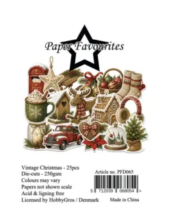 Die-Cuts A7 Vintage Christmas (25pcs)