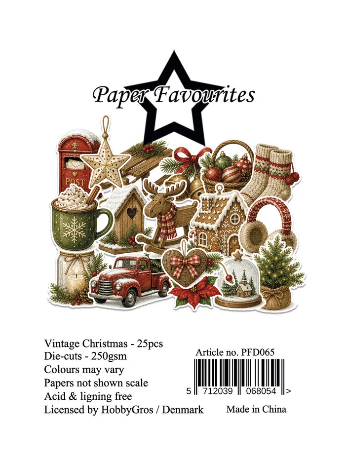 Die-Cuts A7 Vintage Christmas (25pcs)