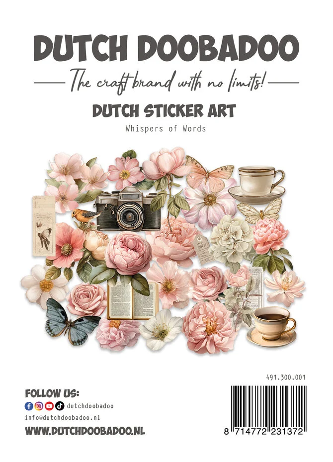 Whispers of Words Dutch Sticker Art Stickers