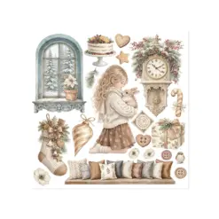 White Christmas Rub-On 15,5x15x5cm Assortment (6pcs) by Cristina Radovan - Bilde 6