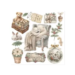 White Christmas Rub-On 15,5x15x5cm Assortment (6pcs) by Cristina Radovan - Bilde 5
