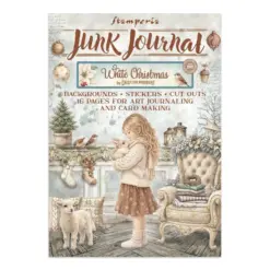 White Christmas Junk Journal Stickers, Backgrounds, Cut-Outs by Cristina Radovan