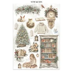 White Christmas Junk Journal Stickers, Backgrounds, Cut-Outs by Cristina Radovan - Bilde 10
