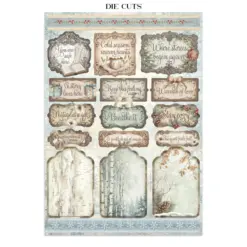 White Christmas Junk Journal Stickers, Backgrounds, Cut-Outs by Cristina Radovan - Bilde 9