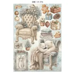 White Christmas Junk Journal Stickers, Backgrounds, Cut-Outs by Cristina Radovan - Bilde 8