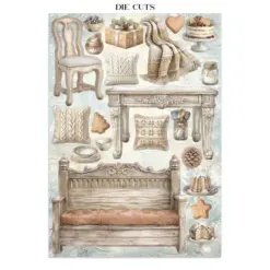 White Christmas Junk Journal Stickers, Backgrounds, Cut-Outs by Cristina Radovan - Bilde 7