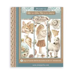 White Christmas Rub-On 20,5x23cm Assortment (6pcs) by Cristina Radovan