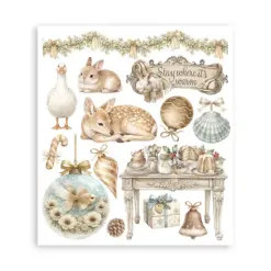 White Christmas Rub-On 20,5x23cm Assortment (6pcs) by Cristina Radovan - Bilde 7