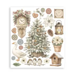 White Christmas Rub-On 20,5x23cm Assortment (6pcs) by Cristina Radovan - Bilde 5