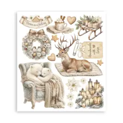 White Christmas Rub-On 20,5x23cm Assortment (6pcs) by Cristina Radovan - Bilde 4
