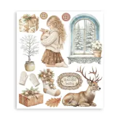White Christmas Rub-On 20,5x23cm Assortment (6pcs) by Cristina Radovan - Bilde 3