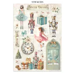 Winter Magic Junk Journal Stickers, Backgrounds, Cut-Outs - Bilde 10