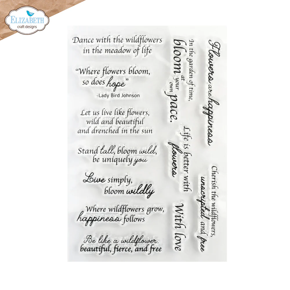 Bloom Wildy Sentiments stamp set CS460 - Bilde 2