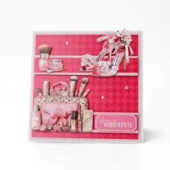 Die Cut Decoupage – Blush & Bloom Beauty Bag (pack of 3) - Bilde 3
