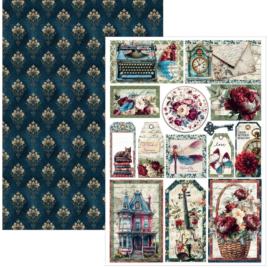 Bohemian Burgundy A4 Creative Pad - Bilde 10