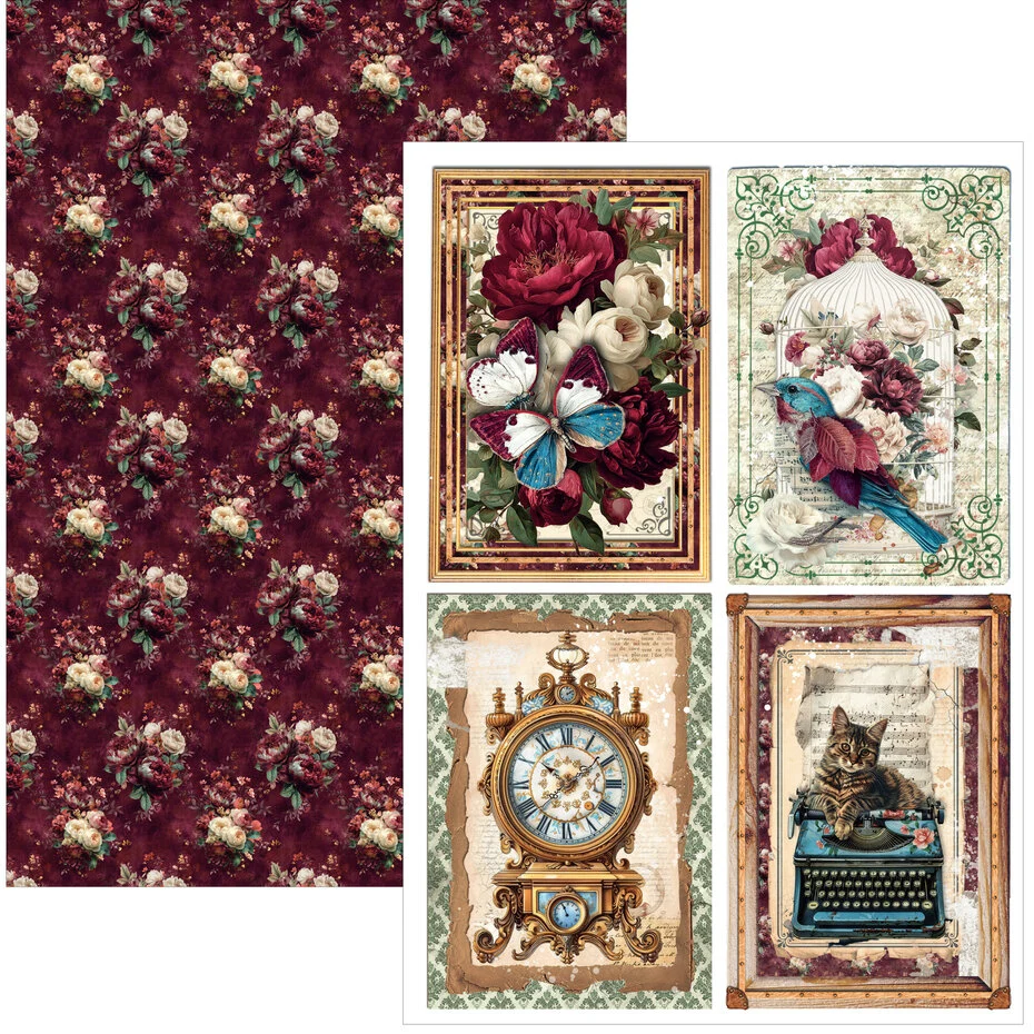 Bohemian Burgundy A4 Creative Pad - Bilde 9