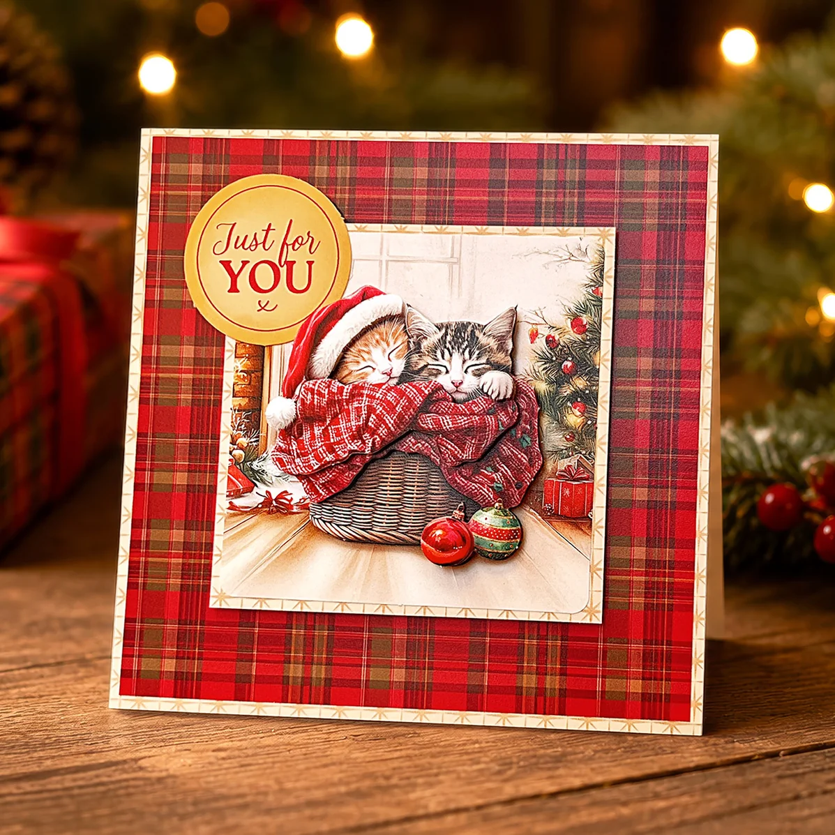 Christmas Cats Die Cut Topper & Decoupage Collection - Bilde 4