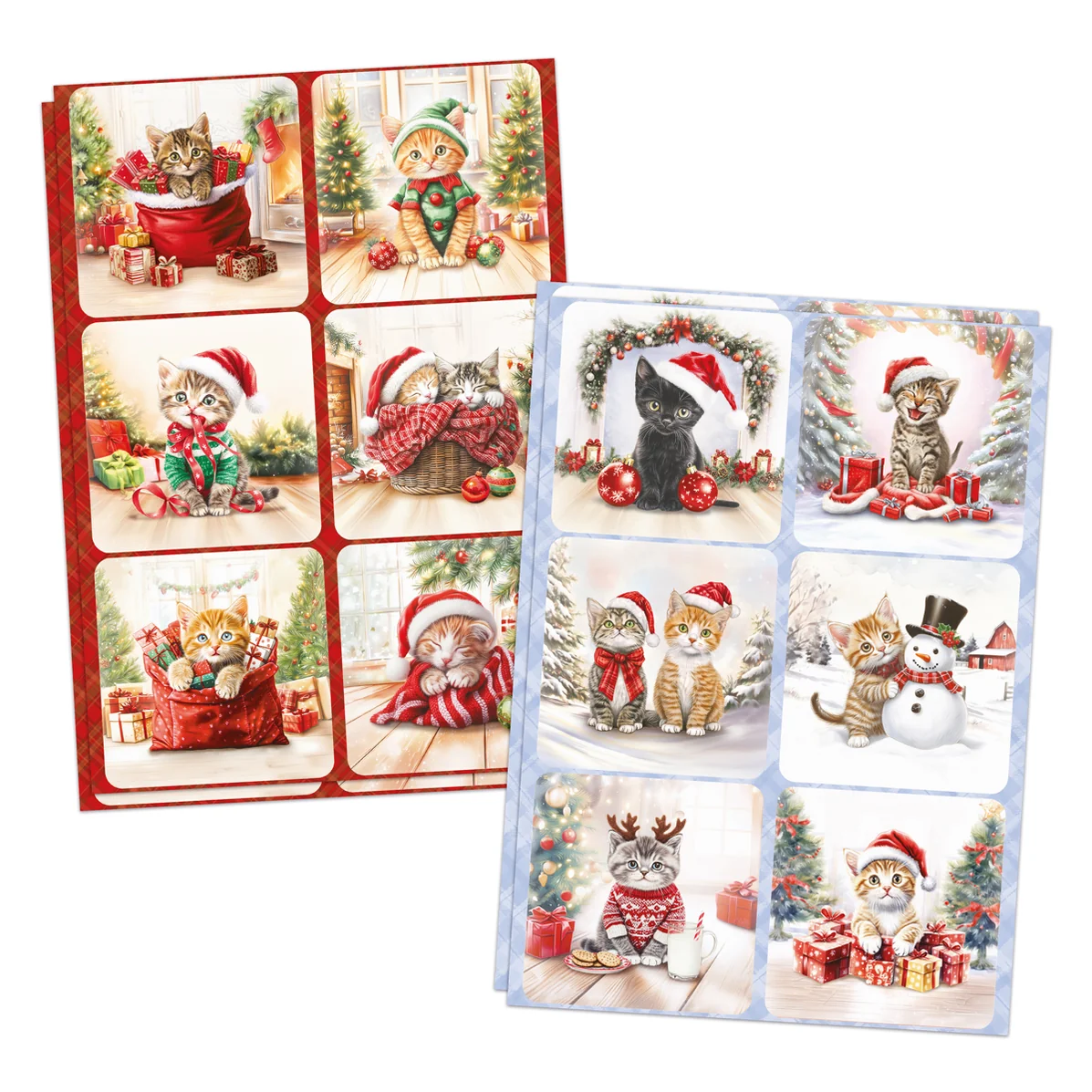 Christmas Cats Die Cut Topper & Decoupage Collection - Bilde 3