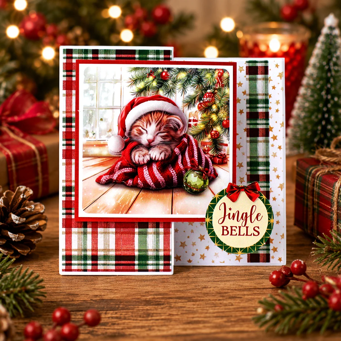 Christmas Cats Die Cut Topper & Decoupage Collection - Bilde 7