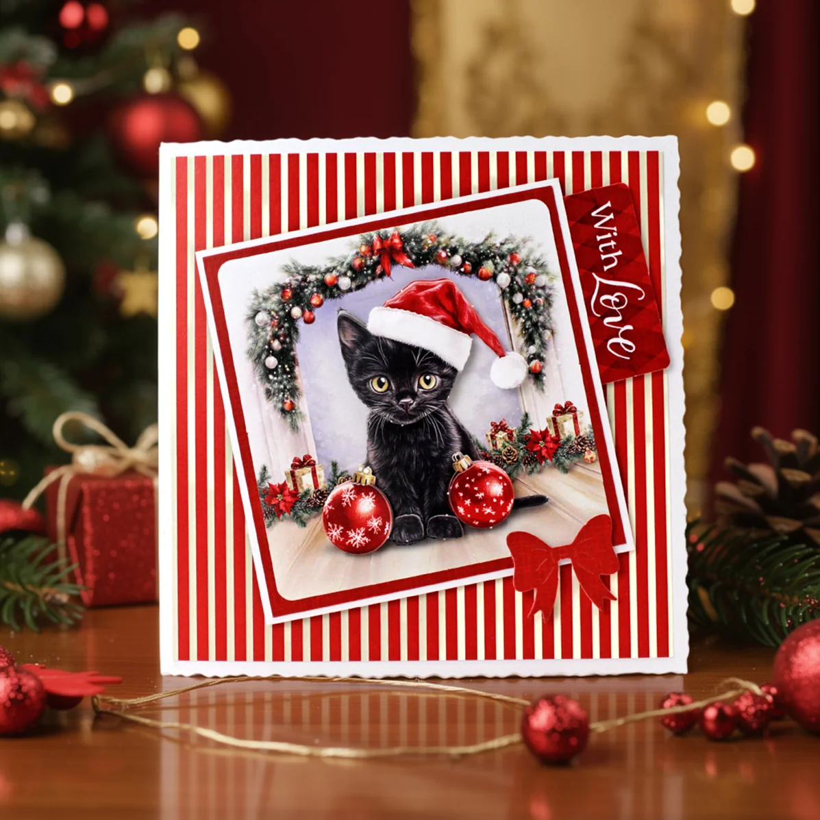 Christmas Cats Die Cut Topper & Decoupage Collection - Bilde 6