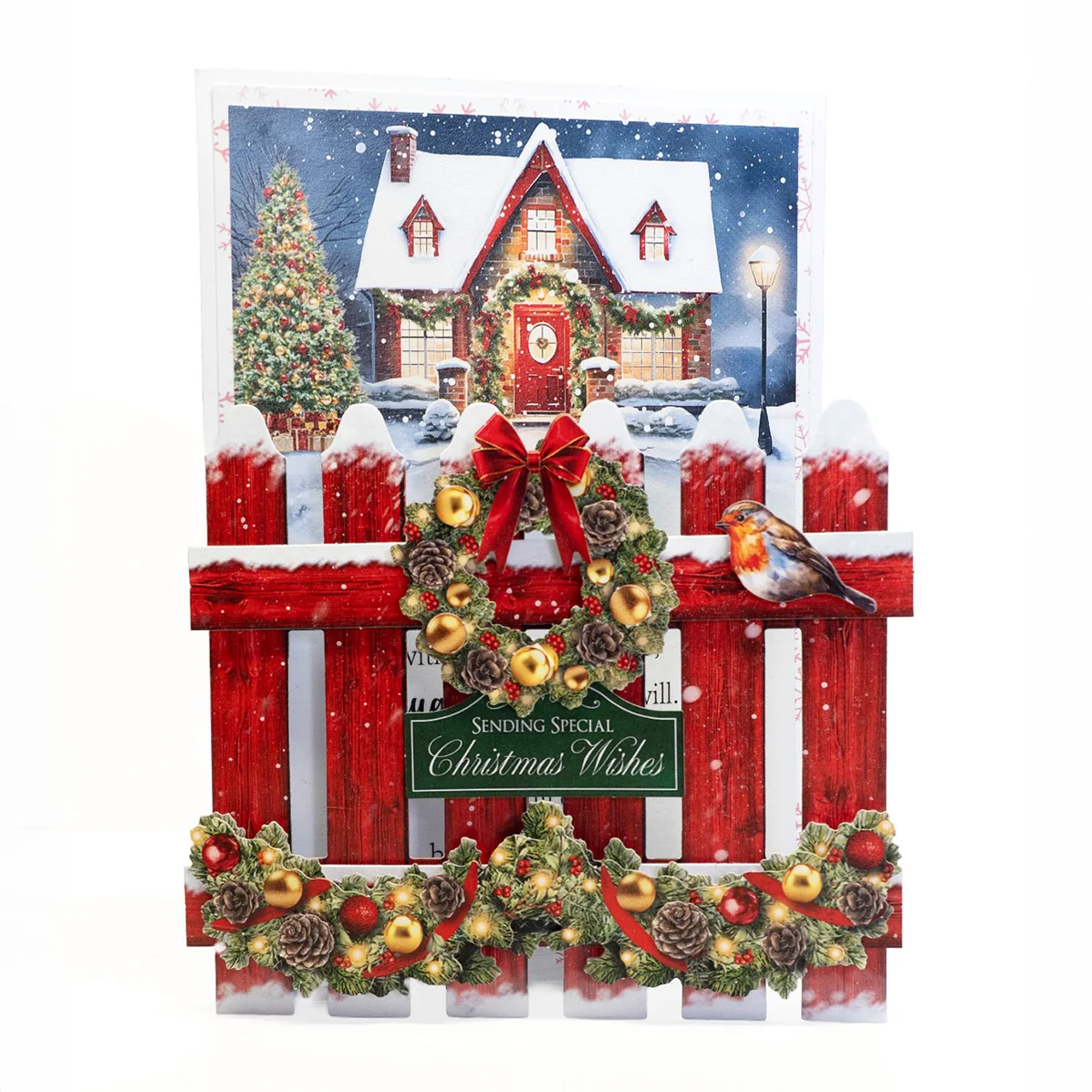 Christmas Garden Picket Fence Card Making Kit - Bilde 4