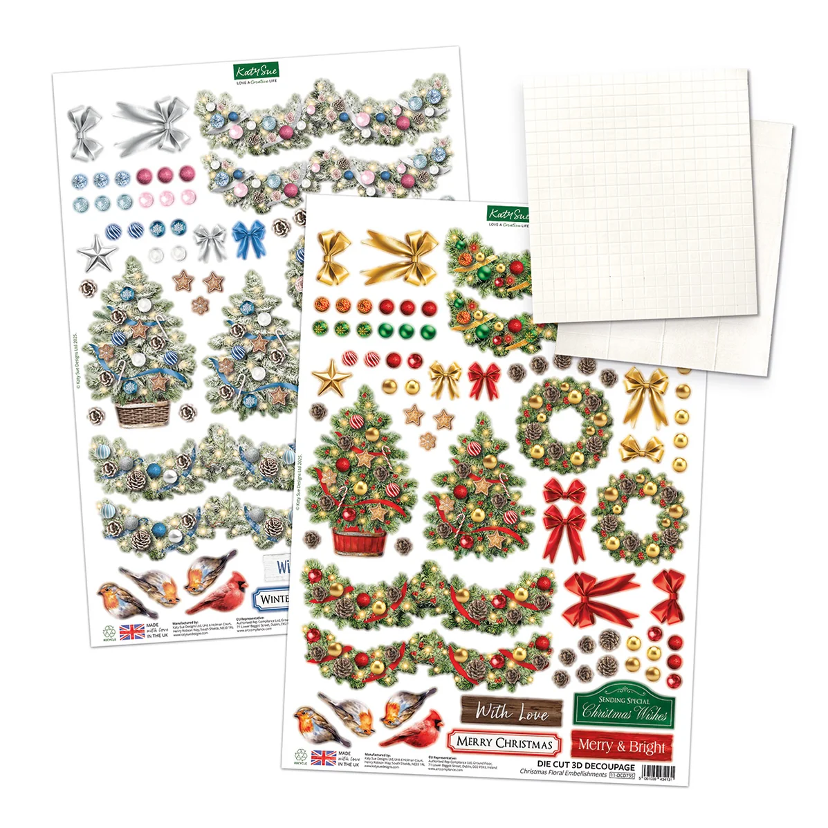 Christmas Garden Picket Fence Card Making Kit - Bilde 3