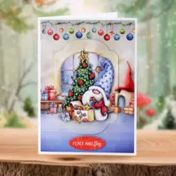 Cosy Christmas Gnomes, Card Making Kit - Bilde 7