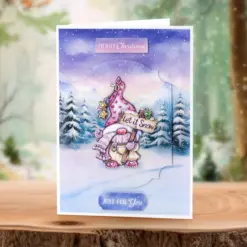 Cosy Christmas Gnomes, Card Making Kit - Bilde 5