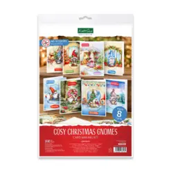 Cosy Christmas Gnomes, Card Making Kit - Bilde 4