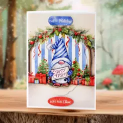 Cosy Christmas Gnomes, Card Making Kit - Bilde 13
