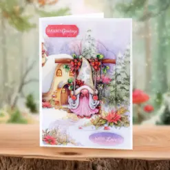 Cosy Christmas Gnomes, Card Making Kit - Bilde 12