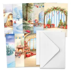 Cosy Christmas Gnomes, Card Making Kit - Bilde 9