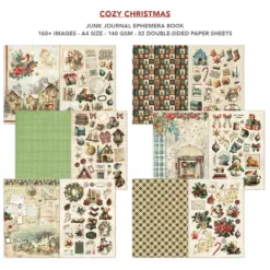 Cozy Christmas A4 Junk Journal Ephemera Book - Bilde 2