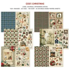 Cozy Christmas A4 Junk Journal Ephemera Book - Bilde 6