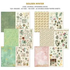 Golden Winter A4 Junk Journal Ephemera Book - Bilde 2