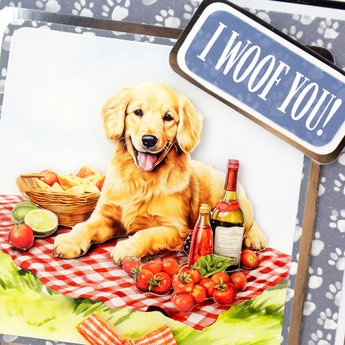 Picnic Pups Die Cut Topper & Decoupage Collection - Bilde 11