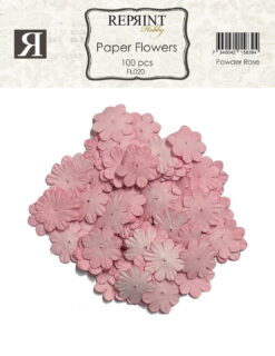 Powder Rose mini papirblomster 20mm, 100 stk.