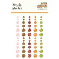 Pumpkins & Plaid Glitter Enamel Dots
