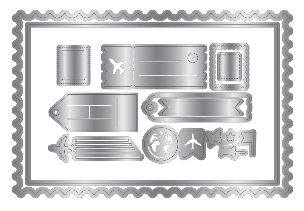Retro Vacay Stamp, Die & Stencil Set Special Delivery - Bilde 5