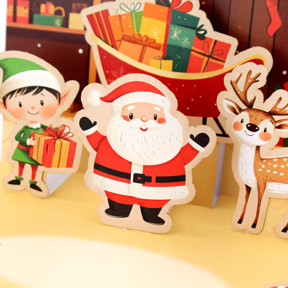 Santa & Friends Pop Up Christmas Card Making Kit - Bilde 10