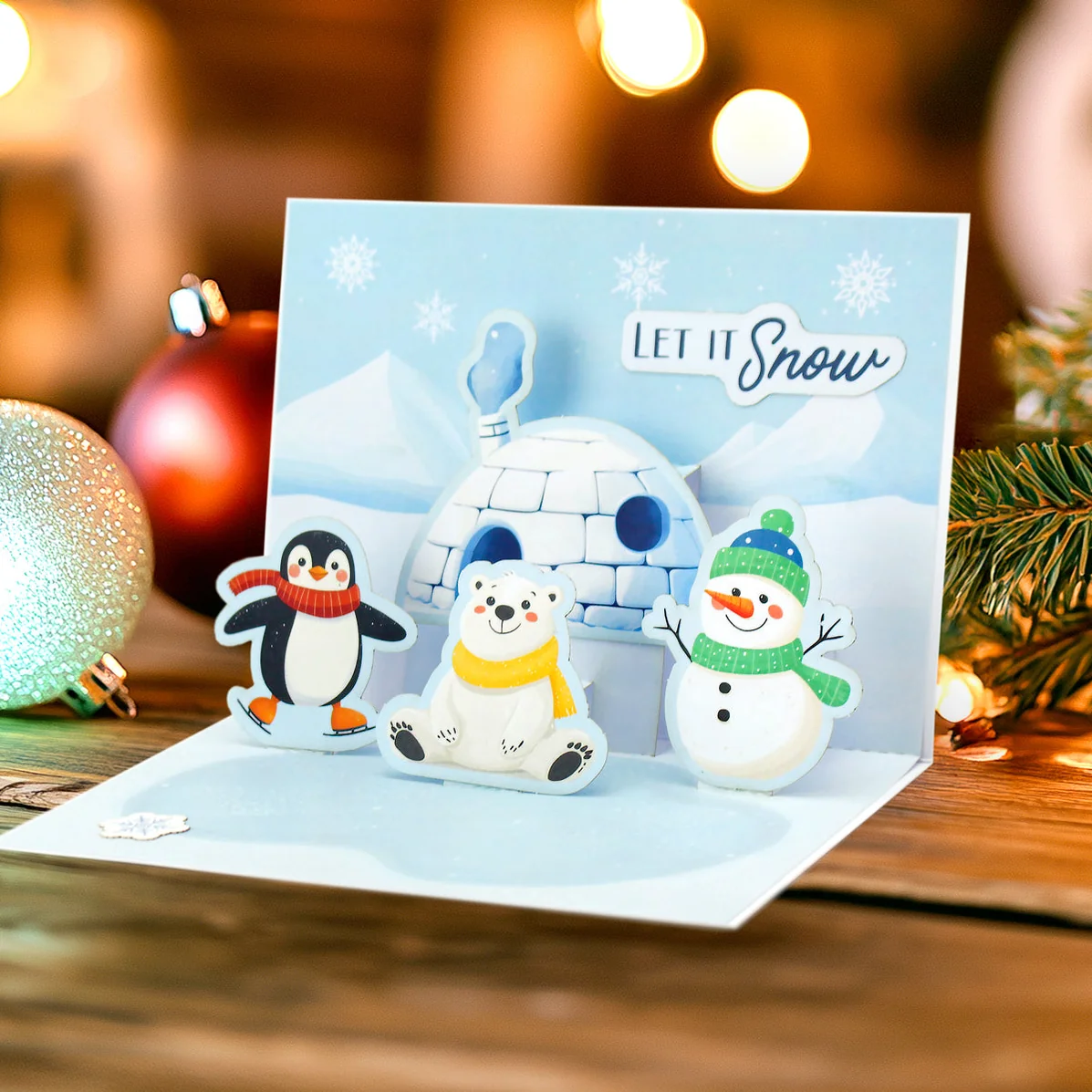 Santa & Friends Pop Up Christmas Card Making Kit - Bilde 13