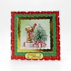 Die Cut Decoupage – Teddy Bear Christmas (pack of 12) - Bilde 3