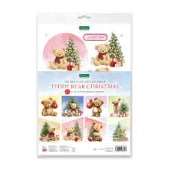 Die Cut Decoupage – Teddy Bear Christmas (pack of 12) - Bilde 2