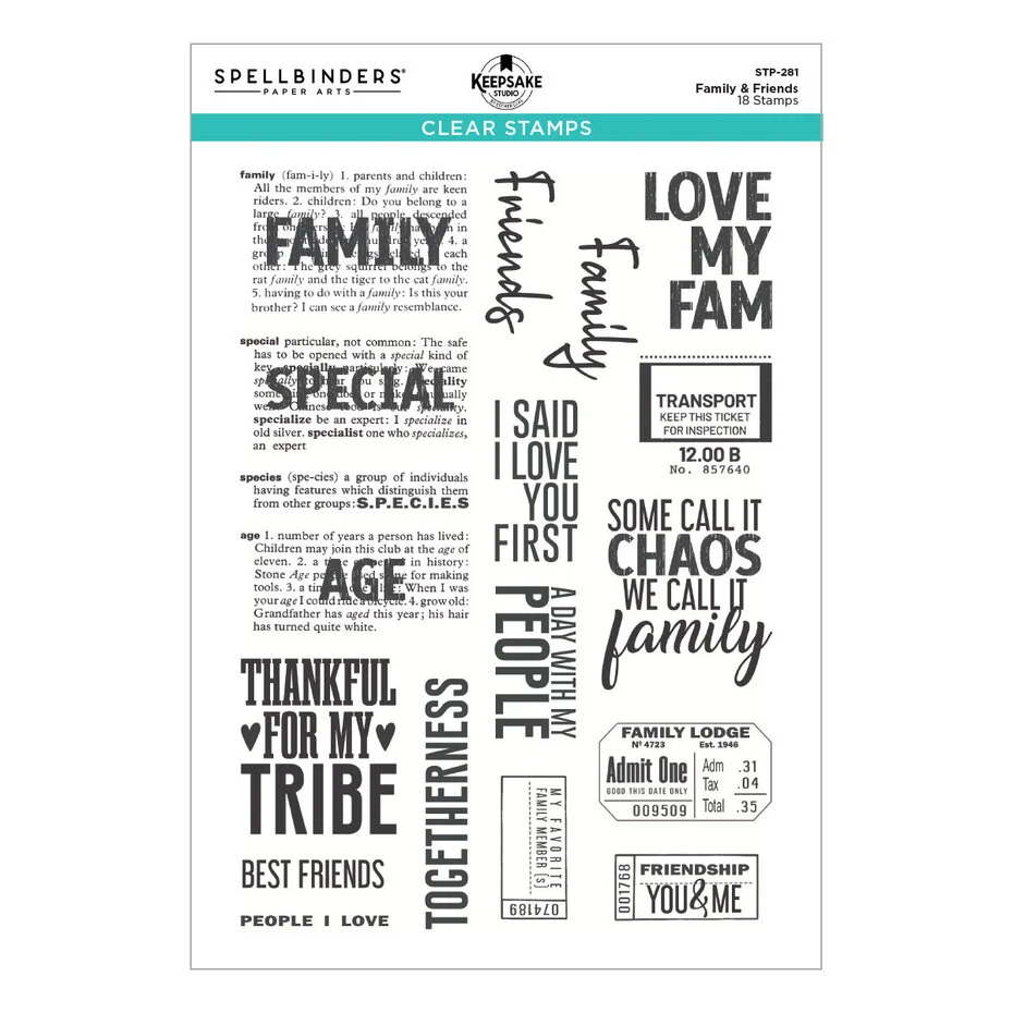 Family & Friends Clear Stamp set by Esther Glas