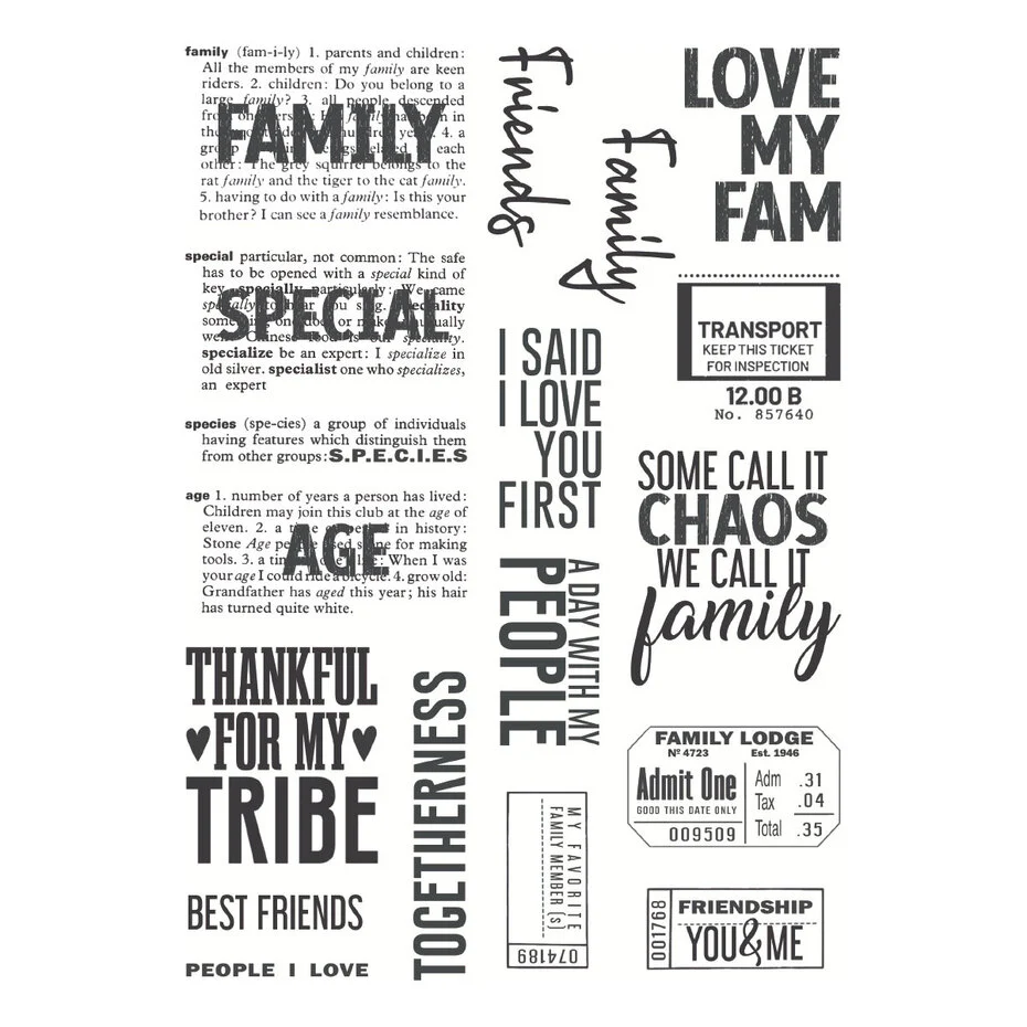 Family & Friends Clear Stamp set by Esther Glas - Bilde 2