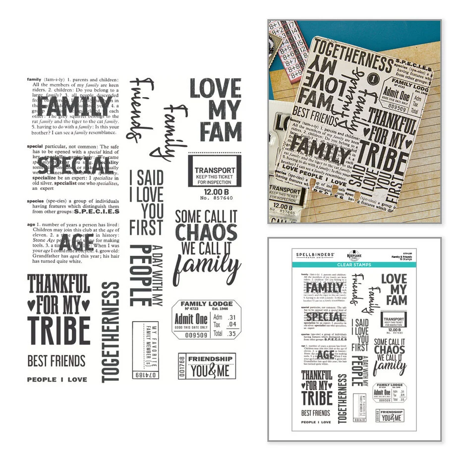 Family & Friends Clear Stamp set by Esther Glas - Bilde 4