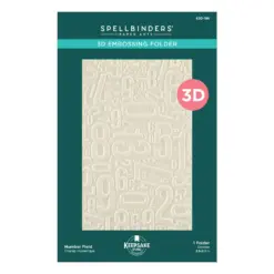 Number Field 3D Embossing Folder by Esther Glas
