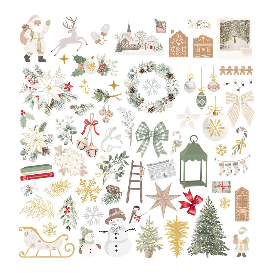 Sleigh Bells Ring Cardstock Diecut Ephemera by Rosie's Studio