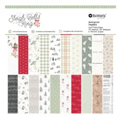Sleigh Bells Ring 6x6 Inch Designer Paper Pad by Rosie's Studio
